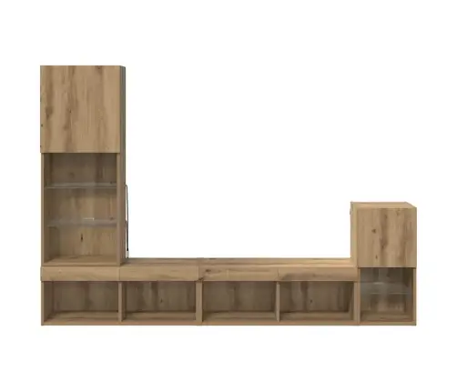 Tv Seinaüksused Led -Ribatuledega Käsitööpuu Tehispuit