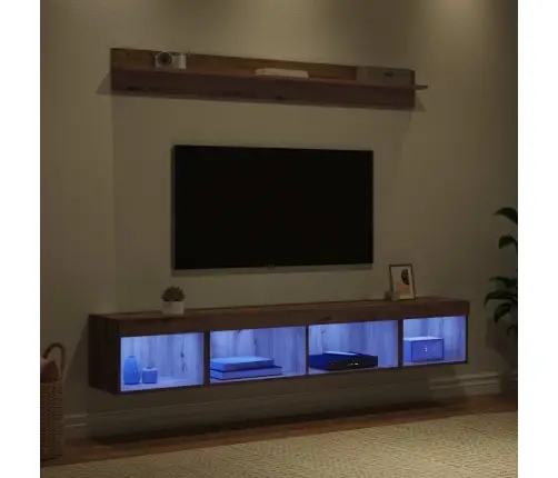 Tv Seinakapikomplekt Lediga 5 Pcs Käsitööpuu Tehispuit