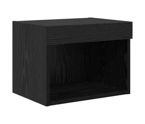 Tv Sienas Komplekti Ar Led 5 Pcs Melns Ozolkoks 40,5 X 30 X 102 Cm