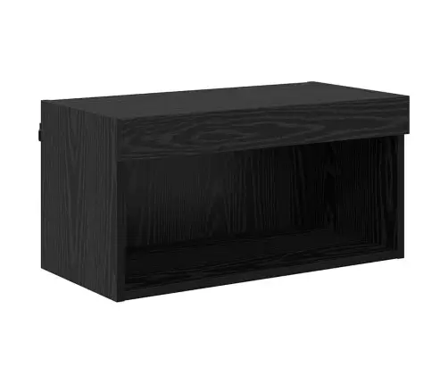 Televizorių Sieniniai Baldai Su Led 6 Pcs Juodas Ąžuolas