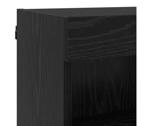 Televizoriaus Spintelė 7 Pcs Juodas Ąžuolas Apdirbta Mediena