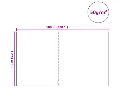 Külmakaitse Taime Fleece Valge 100 X 1,6 M Mitte-Kootud Kangas