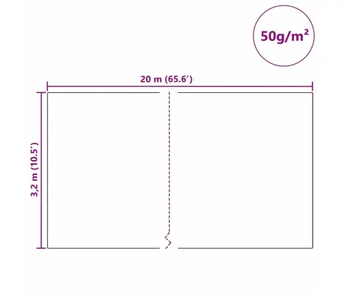 Sals Aizsardzības Augu Flīss Balts 20 X 3,2 M Nesintētā Auduma Vidaxl