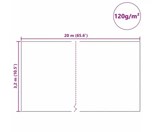 Sals Aizsardzības Augu Flīss Balts 20 X 3,2 M Nesintētā Auduma Vidaxl