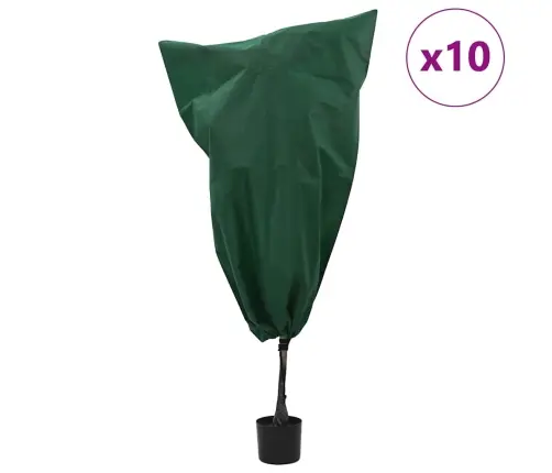 Salu Aizsargājošie Augu Plēves Pārklāji 10 Pcs Zaļa 0,8 X 1,2 M Vidaxl