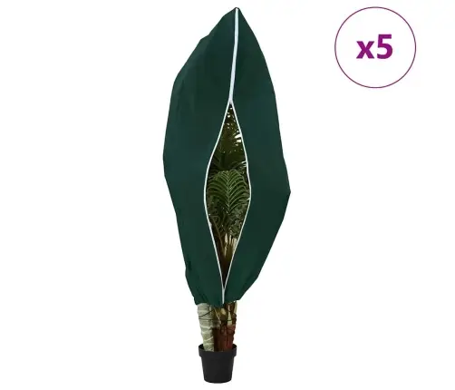 Šalčio Apsauginiai Augalų Fleece Dangčiai 5 Pcs Žalia