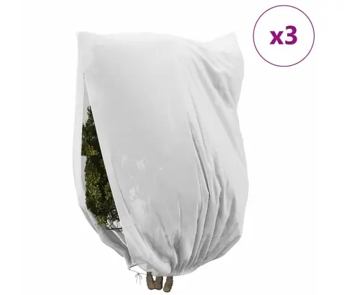 Salu Aizsargājošie Augu Plēves Pārklāji 3 Pcs Balts 3,5 X 2,5 M Vidaxl