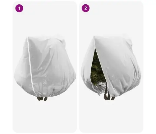 Salu Aizsargājošie Augu Plēves Pārklāji 3 Pcs Balts Vidaxl