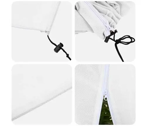 Salu Aizsargājošie Augu Plēves Pārklāji 3 Pcs Balts Vidaxl