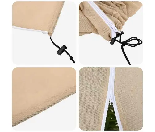 Salu Aizsargājošie Augu Plēves Pārklāji 3 Pcs Bēša 2,4 X 2 M Vidaxl