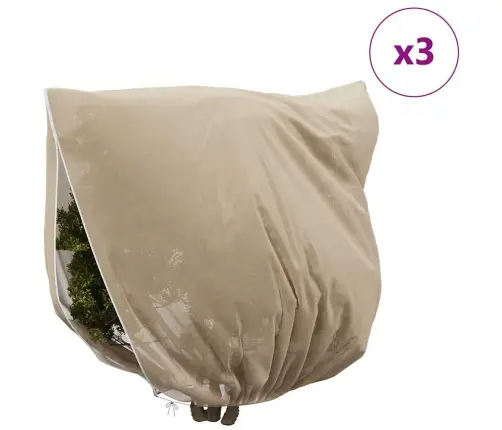 Šalčio Apsauginiai Augalų Fleece Dangčiai 3 Pcs Smėlio