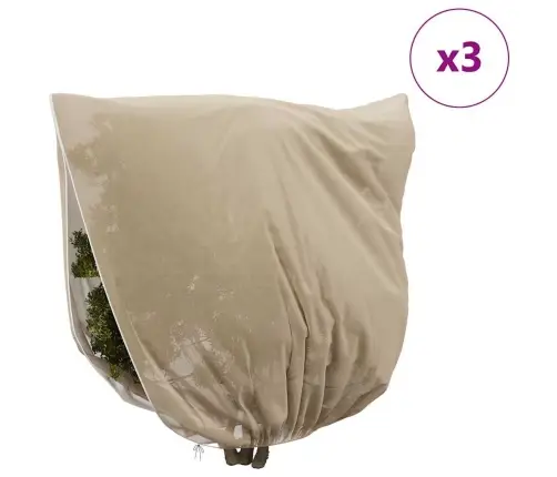 Šalčio Apsauginiai Augalų Fleece Dangčiai 3 Pcs Smėlio