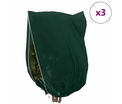 Salu Aizsargājošie Augu Plēves Pārklāji 3 Pcs Zaļa 3,5 X 2,5 M Vidaxl