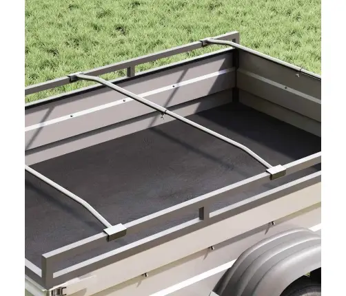 Tentų Laikiklis Priekaboms 2 Pcs Sidabro 130-210 Cm Aliuminis