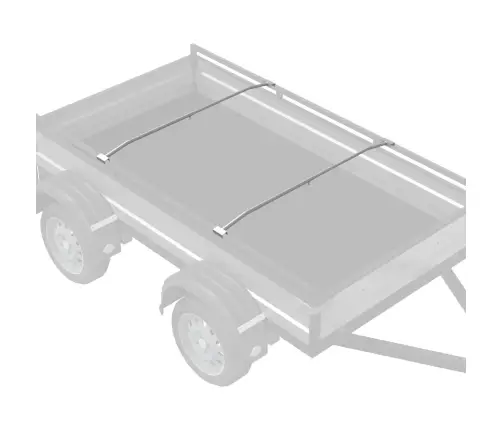 Tentų Laikiklis Priekaboms 2 Pcs Sidabro 130-210 Cm Aliuminis