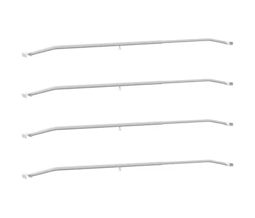 Katusekangaste Klamber Haagiste Jaoks 4 Pcs Hõbedane 130-210 Cm