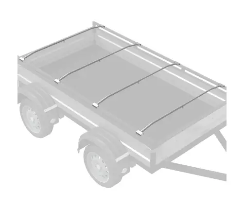 Katusekangaste Klamber Haagiste Jaoks 4 Pcs Hõbedane 130-210 Cm