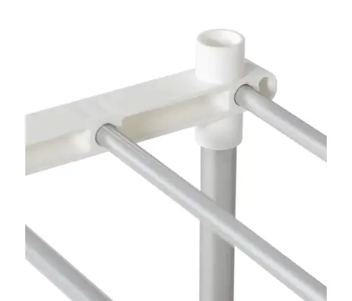 Vamzdinė Lentyna Su Saugykla Balta 86 X 27 X 90 Cm Aliuminis