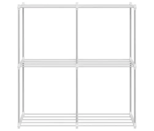 Vamzdinė Lentyna Su Saugykla Balta 86 X 27 X 90 Cm Aliuminis