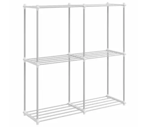 Vamzdinė Lentyna Su Saugykla Balta 86 X 27 X 90 Cm Aliuminis