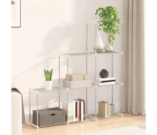 Uzglabāšanas Plaukts Ar Plauktu Balts 43 X 27 X 90 Cm Alumīnijs Vidaxl