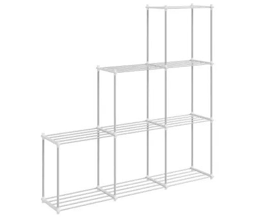 Uzglabāšanas Plaukts Ar Plauktu Balts 43 X 27 X 90 Cm Alumīnijs Vidaxl