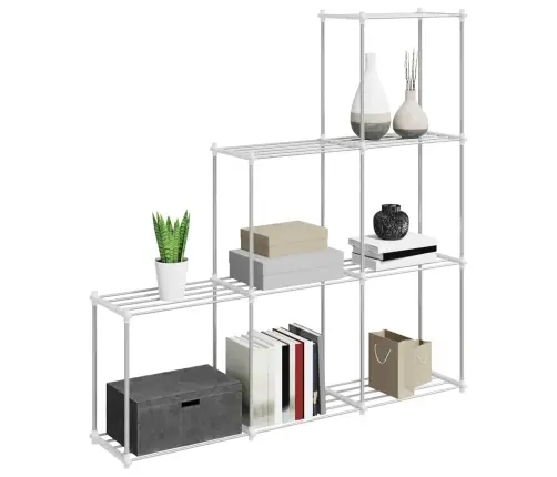 Uzglabāšanas Plaukts Ar Plauktu Balts 43 X 27 X 90 Cm Alumīnijs Vidaxl