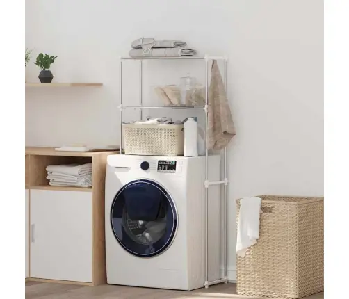 Veļas Mašīnas Plaukts Balts 70 X 27 X 136 Cm Alumīnijs Vidaxl