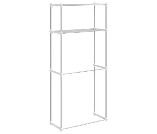 Veļas Mašīnas Plaukts Balts 70 X 27 X 136 Cm Alumīnijs Vidaxl