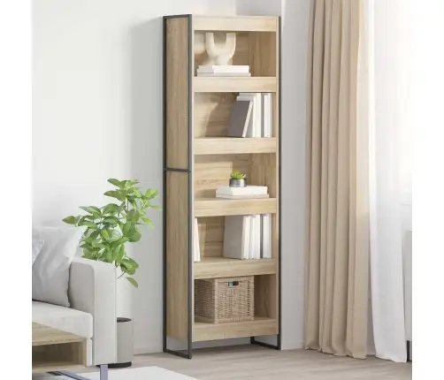 Knygų Spinta 2 Pcs Sonoma 80 X 30 X 155 Cm Apdirbta Mediena