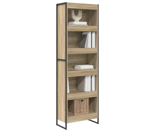 Knygų Spinta 2 Pcs Sonoma 80 X 30 X 155 Cm Apdirbta Mediena