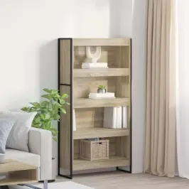 Raamaturiiul 2 Pcs Sonoma 80 X 30 X 155 Cm Tehispuit