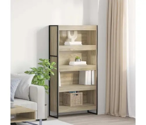 Raamaturiiul 2 Pcs Sonoma 80 X 30 X 155 Cm Tehispuit