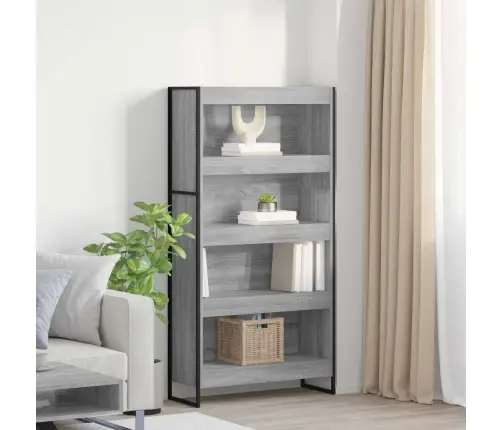 Grāmatplaukts 2 Pcs Pelēks Sonoma 80 X 30 X 155 Cm Vidaxl