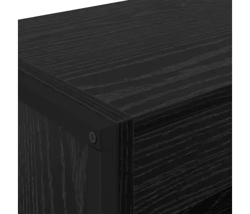 Raamaturiiul 2 Pcs Must Tamm 80 X 30 X 155 Cm Tehispuit