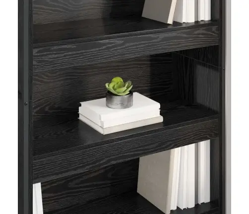 Raamaturiiul 2 Pcs Must Tamm 80 X 30 X 155 Cm Tehispuit