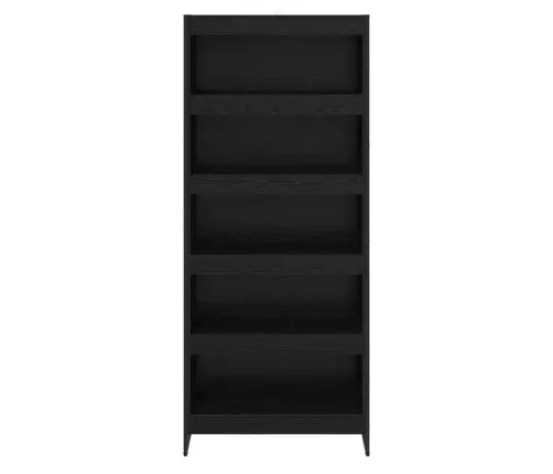 Raamaturiiul 2 Pcs Must Tamm 80 X 30 X 155 Cm Tehispuit