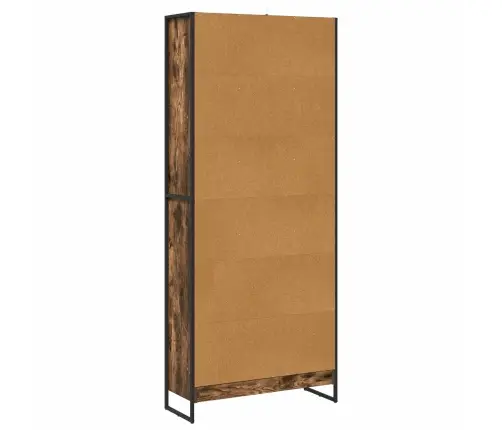 Knygų Spinta 2 Pcs Dūminis Ąžuolas 80 X 30 X 155 Cm