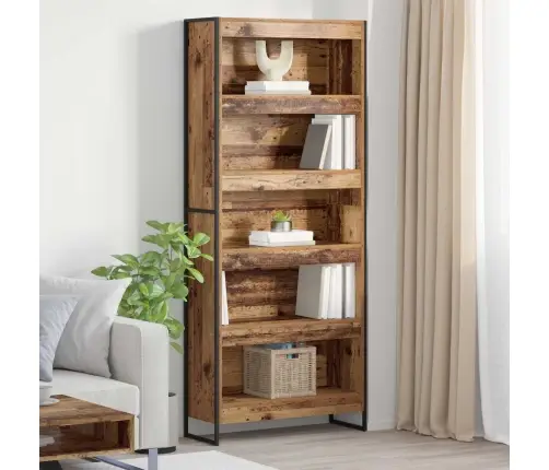 Grāmatplaukts 2 Pcs Vecs Koks 80 X 30 X 155 Cm Vidaxl