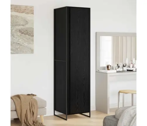 Skapjis 2 Pcs Melns Ozolkoks 50 X 50 X 200 Cm Inženierijas Koks Vidaxl