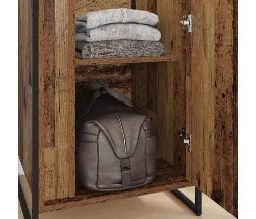 Riidekapp Uksega 2 Pcs Vana Puit 50 X 50 X 200 Cm Tehispuit