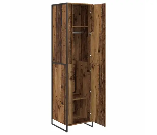 Riidekapp Uksega 2 Pcs Vana Puit 50 X 50 X 200 Cm Tehispuit