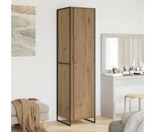 Skapjis 2 Pcs Mākslīgā Ozola 50 X 50 X 200 Cm Inženierijas Koks Vidaxl