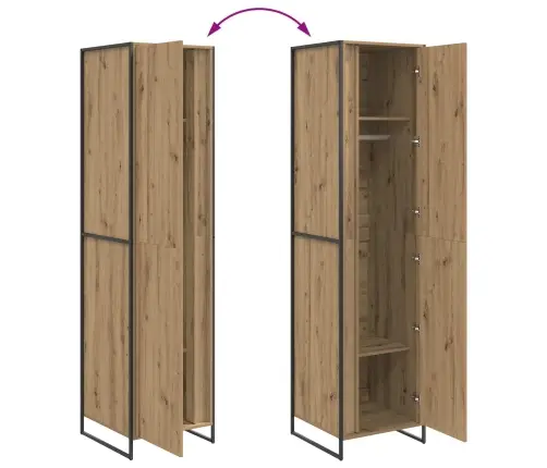 Skapjis 2 Pcs Mākslīgā Ozola 50 X 50 X 200 Cm Inženierijas Koks Vidaxl