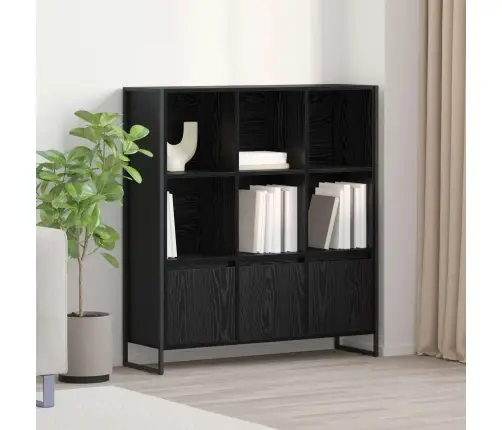 Grāmatplaukts 2 Pcs Melns Ozolkoks 99,5 X 30 X 108,5 Cm Vidaxl