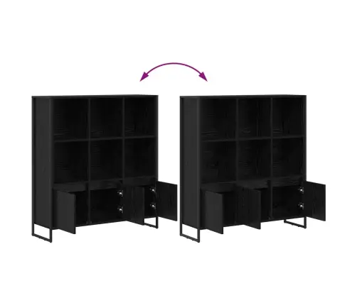 Grāmatplaukts 2 Pcs Melns Ozolkoks 99,5 X 30 X 108,5 Cm Vidaxl