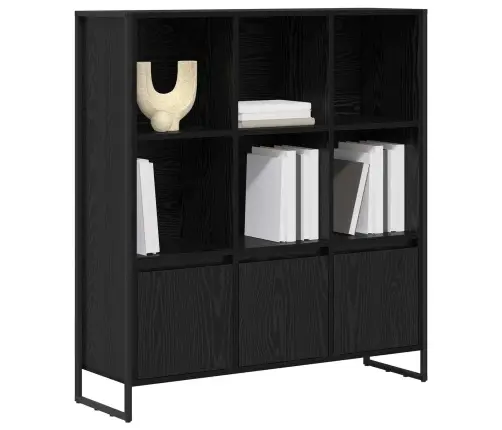 Grāmatplaukts 2 Pcs Melns Ozolkoks 99,5 X 30 X 108,5 Cm Vidaxl