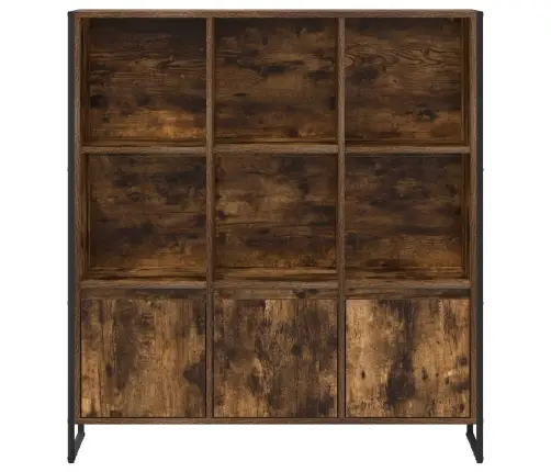 Knygų Spinta 2 Pcs Dūminis Ąžuolas 99,5 X 30 X 108,5 Cm