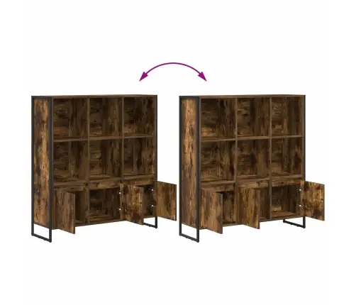 Knygų Spinta 2 Pcs Dūminis Ąžuolas 99,5 X 30 X 108,5 Cm