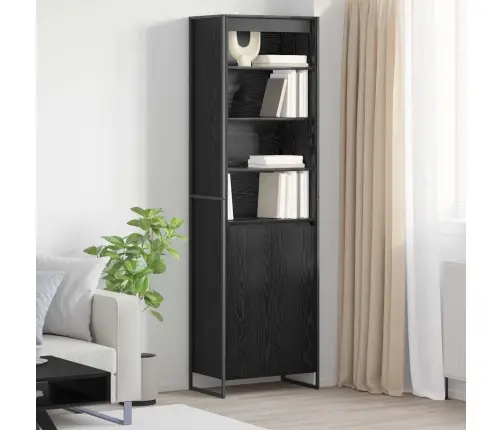 Augstās Skapji 2 Pcs Melns Ozolkoks 60 X 36 X 300 Cm Vidaxl